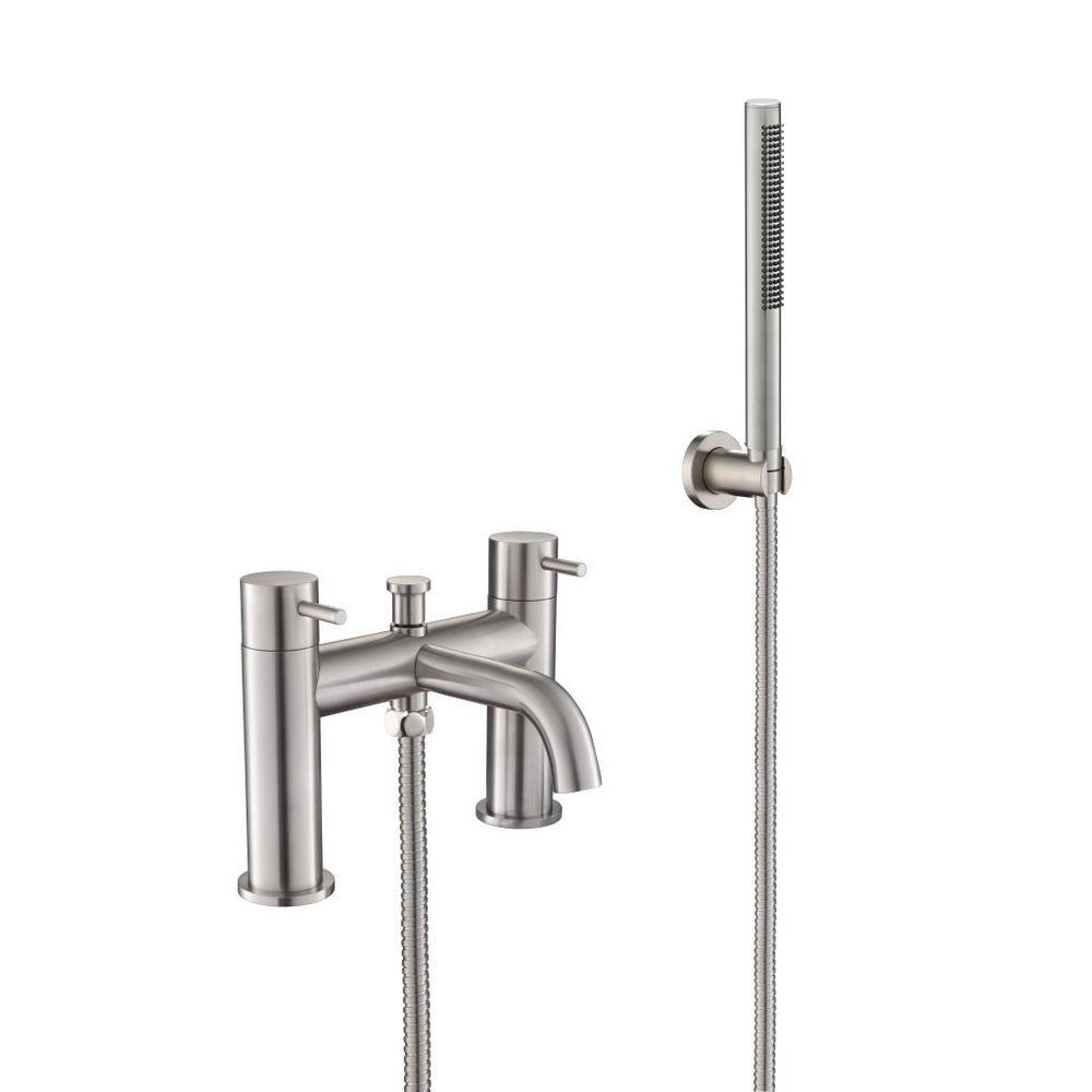 JTP INOX Deck Mounted Bath Shower Mixer with Kit in Stainless Steel