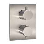 JTP INOX Single Outlet Thermostatic Trimset for Universal Box in Stainless Steel