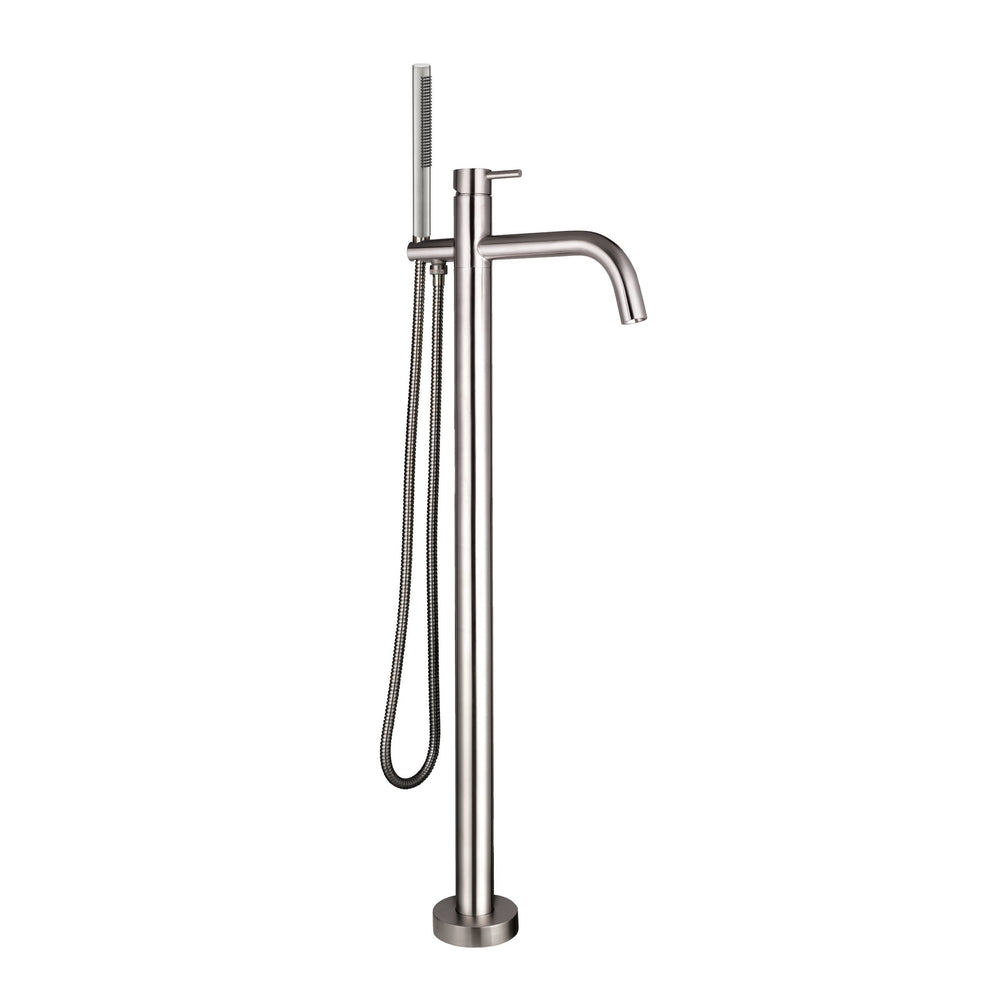 JTP INOX Floor Standing Bath Shower Mixer with Kit in Stainless Steel