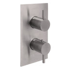 JTP INOX Thermostatic Concealed 1 Outlet Shower Valve in Stainless Steel