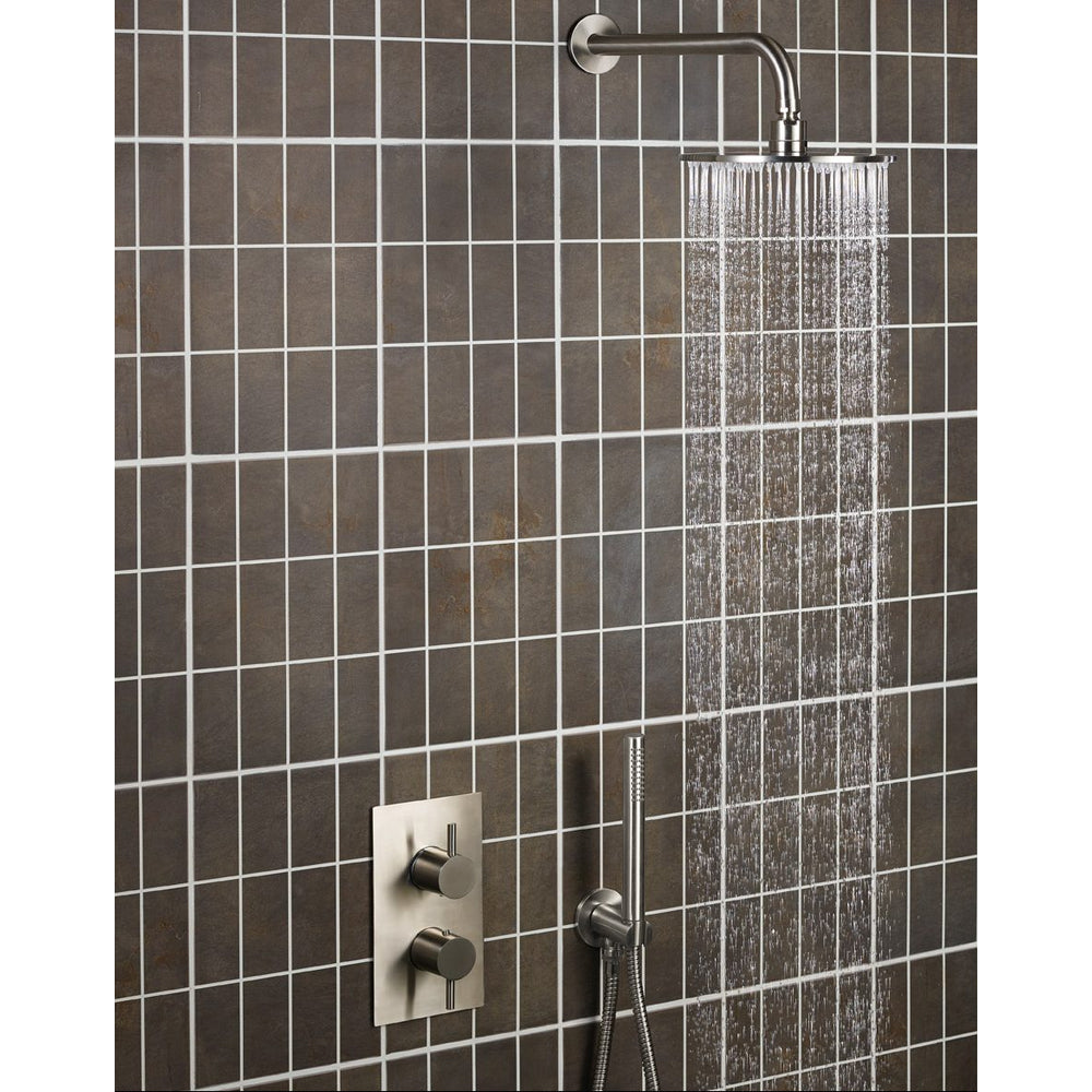 JTP INOX Thermostatic Concealed 3 Outlet Shower Valve 681 in Stainless Steel