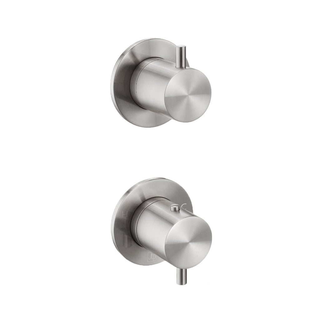 JTP INOX Modular Thermostatic Concealed 2 Outlet Shower Valve 771 in Stainless Steel
