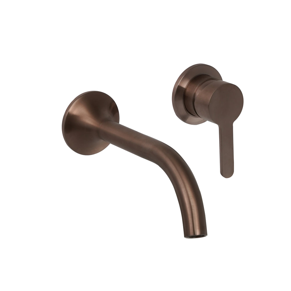 JTP KONO Wall Mounted Basin Mixer in Brushed Bronze