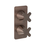 JTP KONO Thermostatic Concealed 2 Outlet Shower Valve KO671 in Brushed Bronze