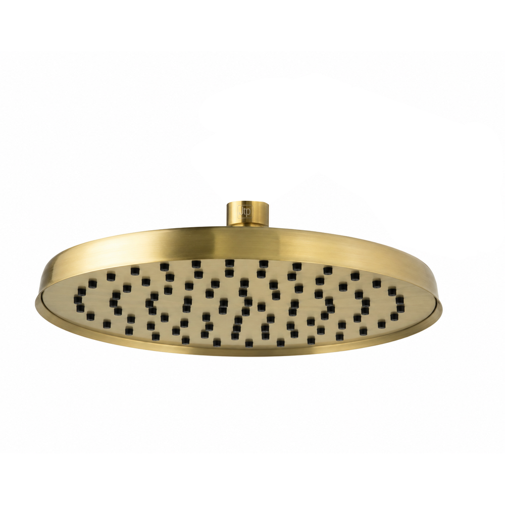JTP KONO Round Shower Head 260mm in Brushed Brass