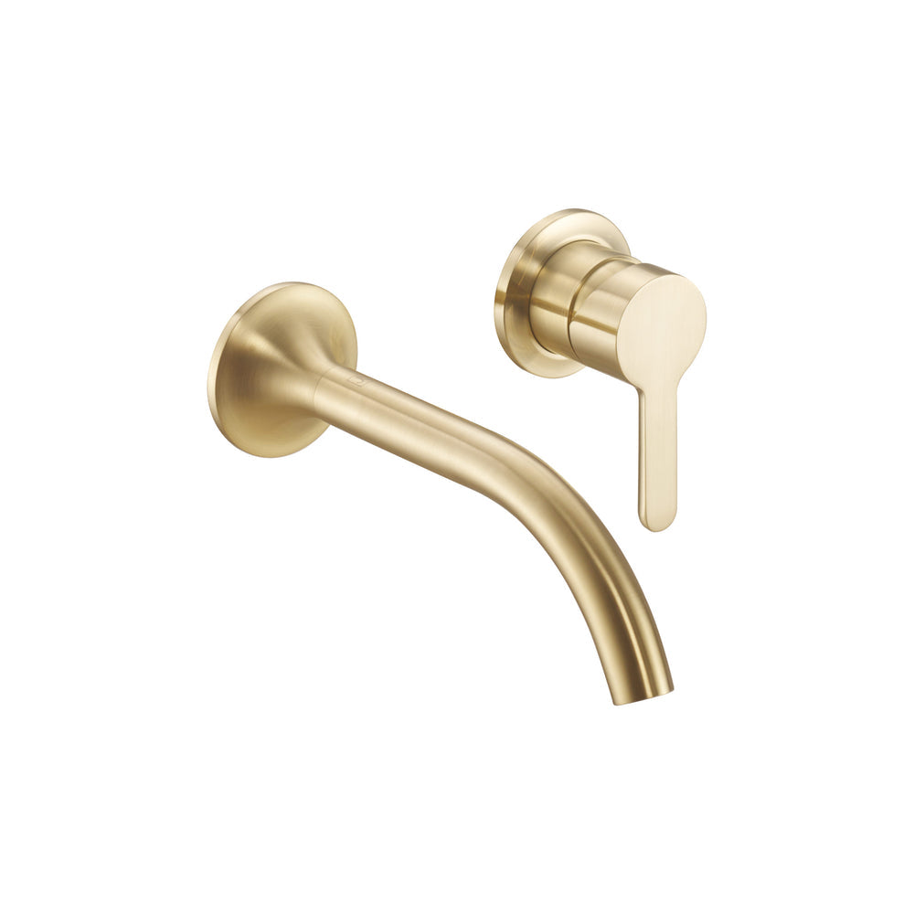 JTP KONO Wall Mounted Basin Mixer in Brushed Brass
