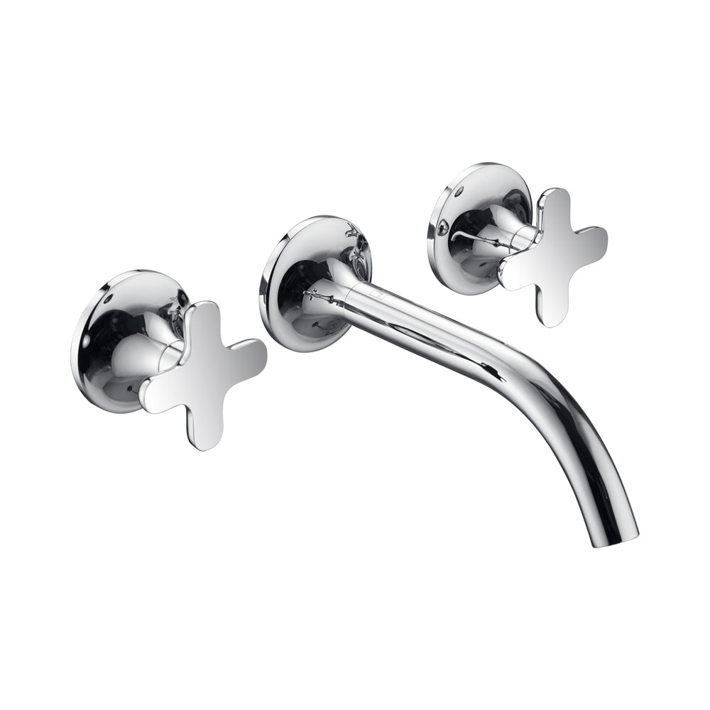 JTP KONO 3 Hole Wall Mounted Basin Mixer in Chrome