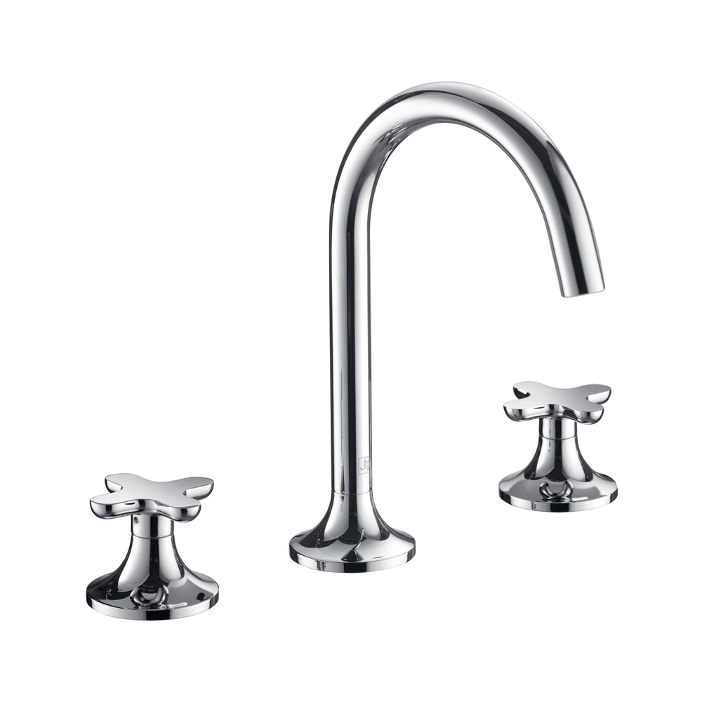 JTP KONO 3 Hole Deck Mounted Basin Mixer in Chrome