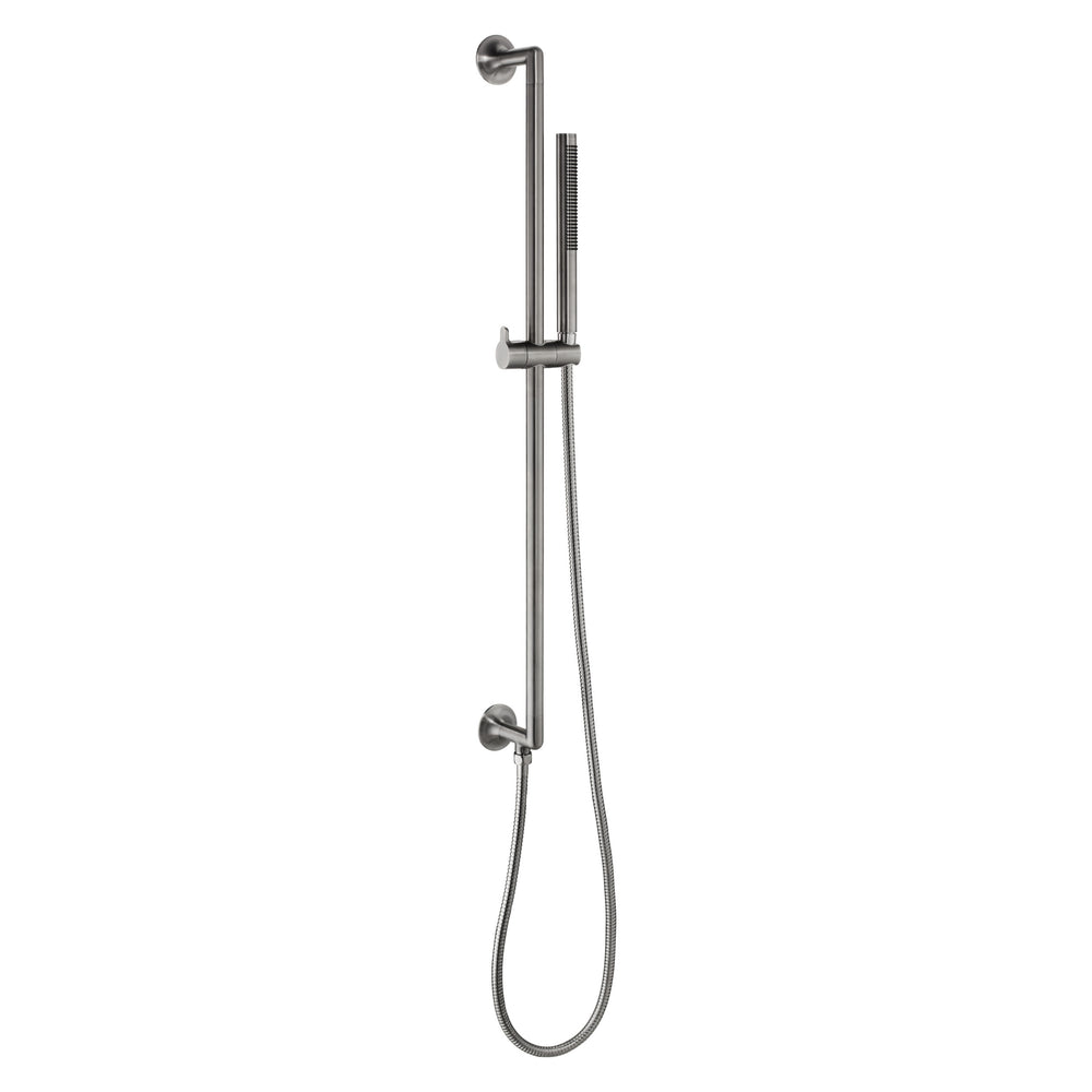 JTP KONO Slide Rail with Pencil Shower Handle and Hose in Brushed Black
