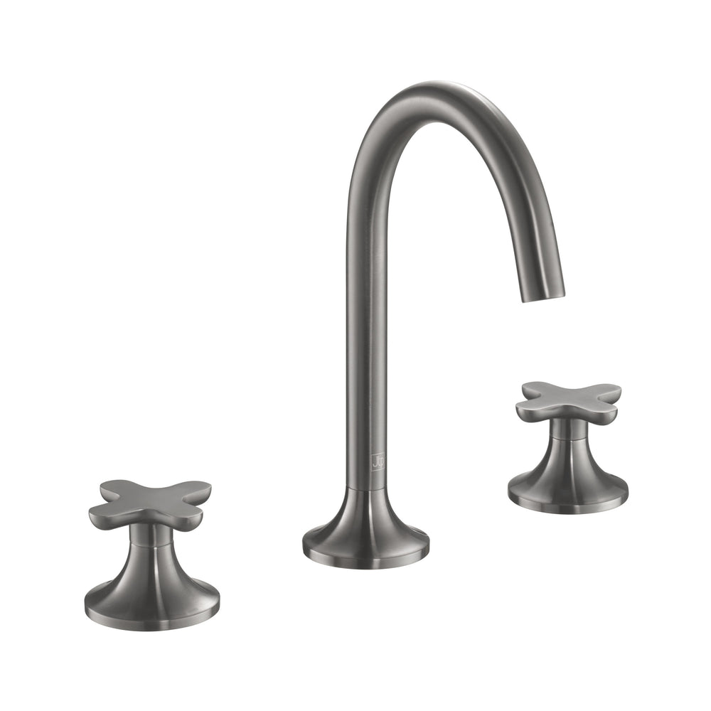 JTP KONO 3 Hole Deck Mounted Basin Mixer in Brushed Black