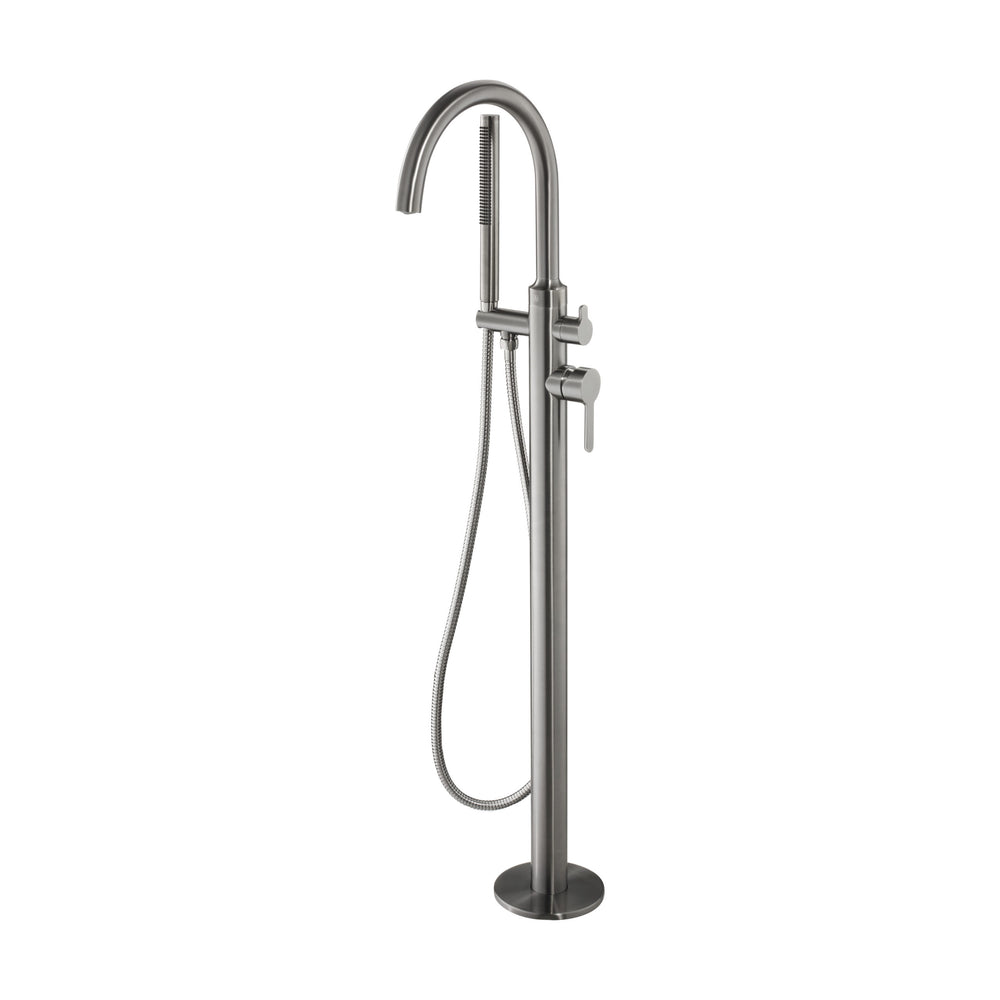 JTP KONO Floor Standing Bath Shower Mixer with Kit in Brushed Black