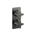 JTP KONO Thermostatic Concealed 2 Outlet Shower Valve KO671 in Brushed Black