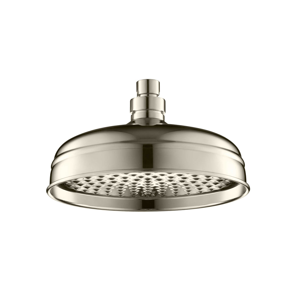 JTP Grosvenor Traditional Round Shower Head in Polished Nickel