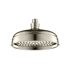 JTP Grosvenor Traditional Round Shower Head in Polished Nickel