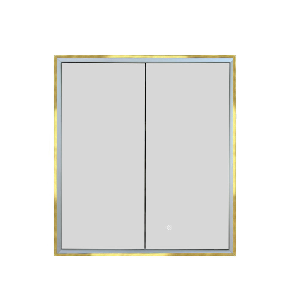 JTP Luca Recessed LED Mirror Cabinet in Brushed Brass
