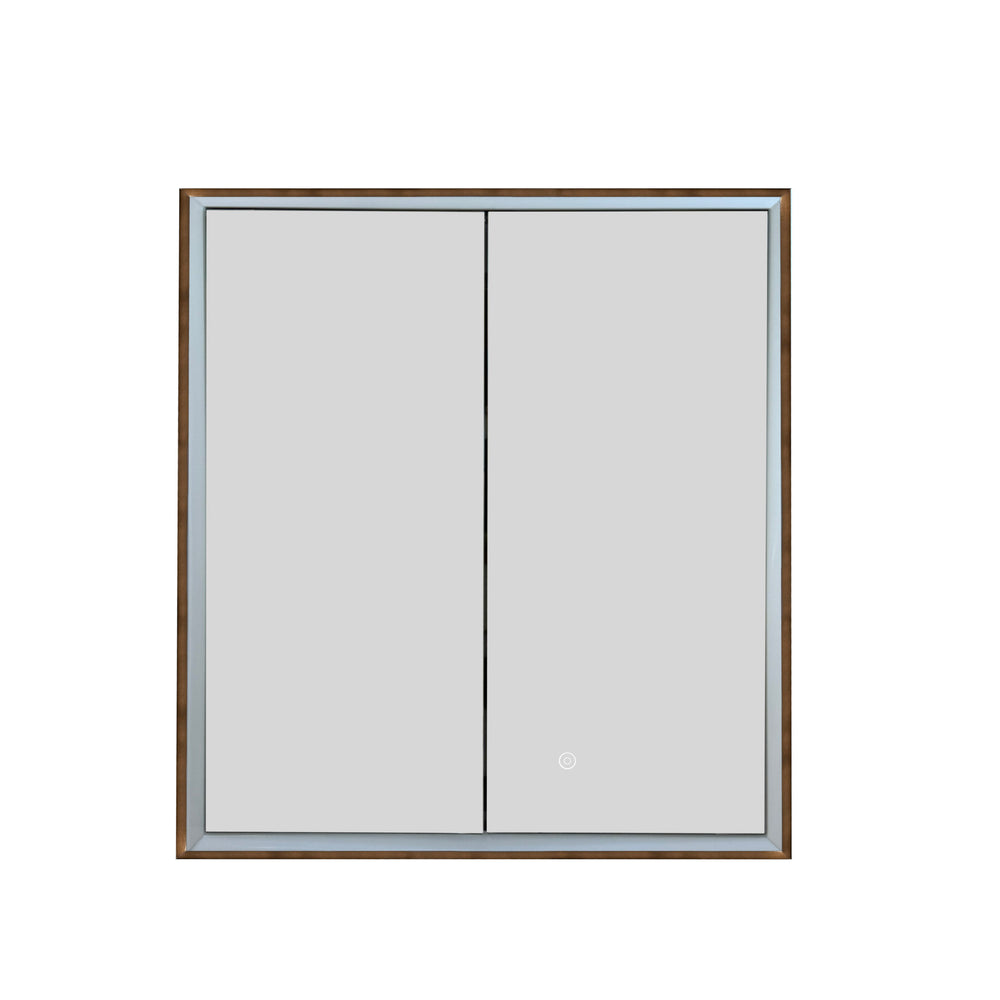 JTP Luca Recessed LED Mirror Cabinet in Brushed Bronze