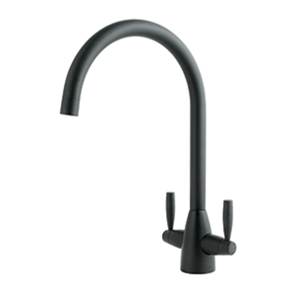JTP Blink Kitchen Sink Mixer with Swivel Spout in Matt Black