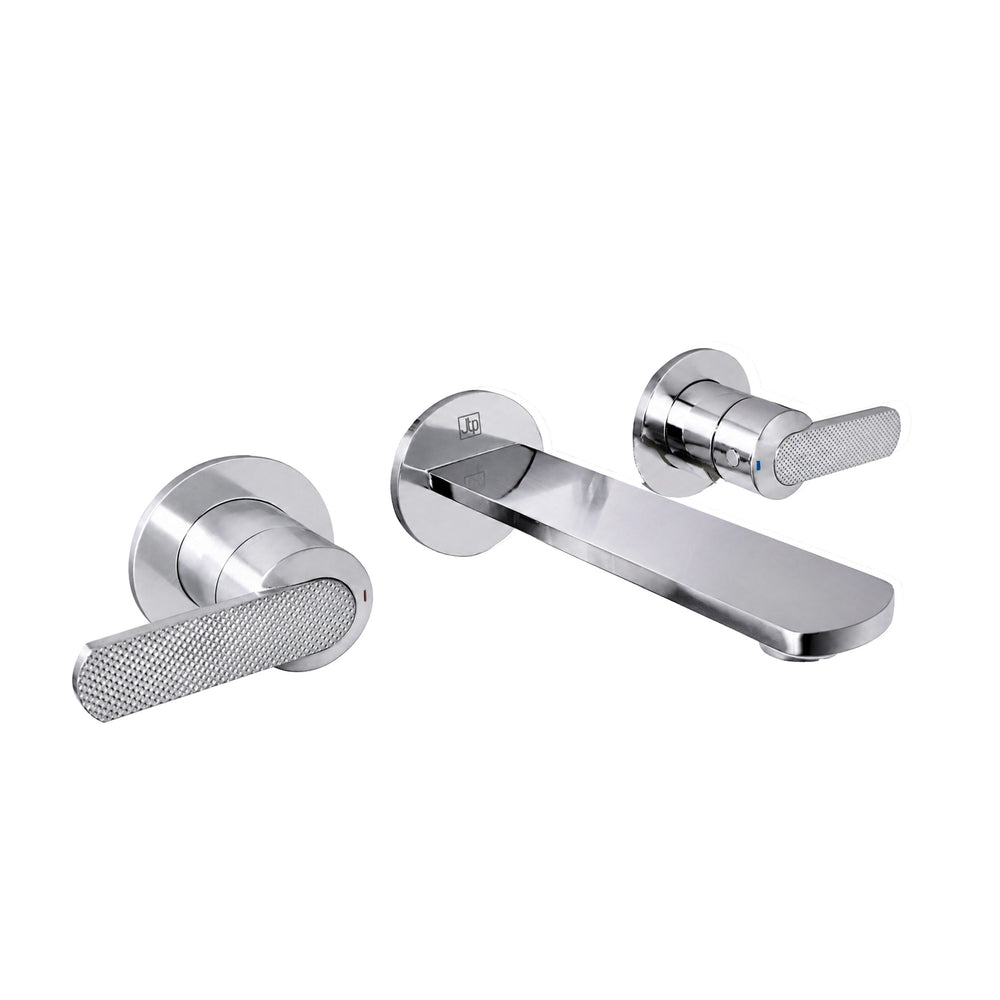 JTP NEO 3 Hole Wall Mounted Basin / Bath Mixer in Chrome