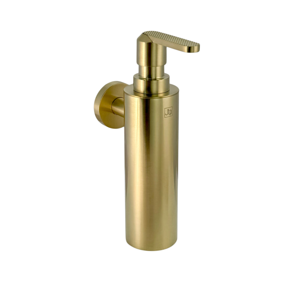 JTP NEO Wall Mounted Soap Dispenser in Brushed Brass