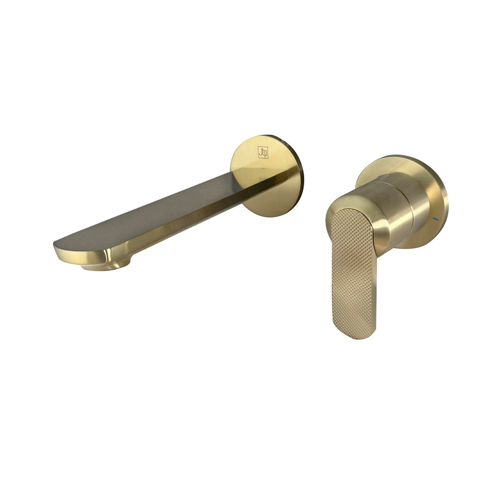 JTP NEO Wall Mounted Basin Mixer in Brushed Brass
