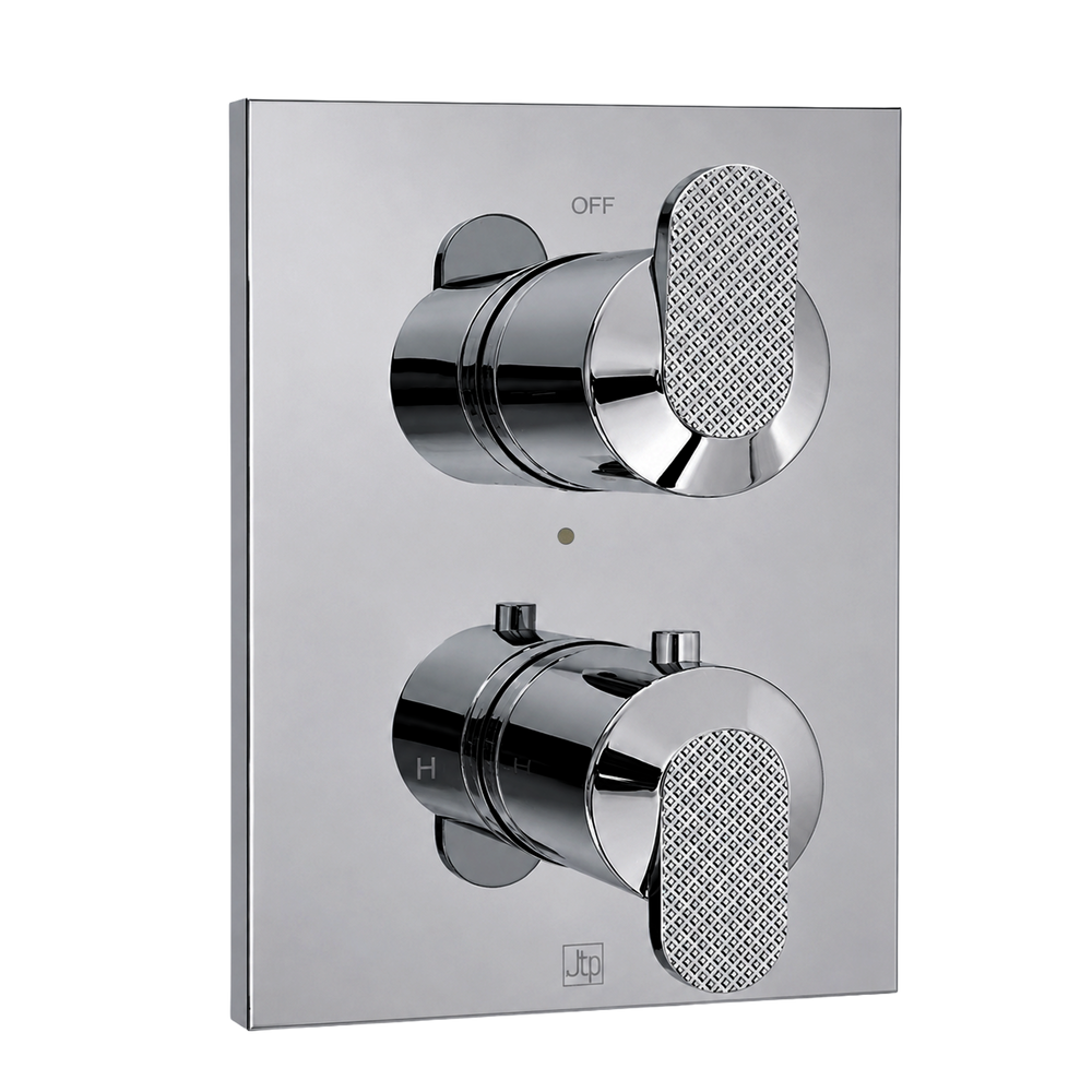 JTP NEO Triple Outlet Thermostatic Trimset for Universal Box in Chrome