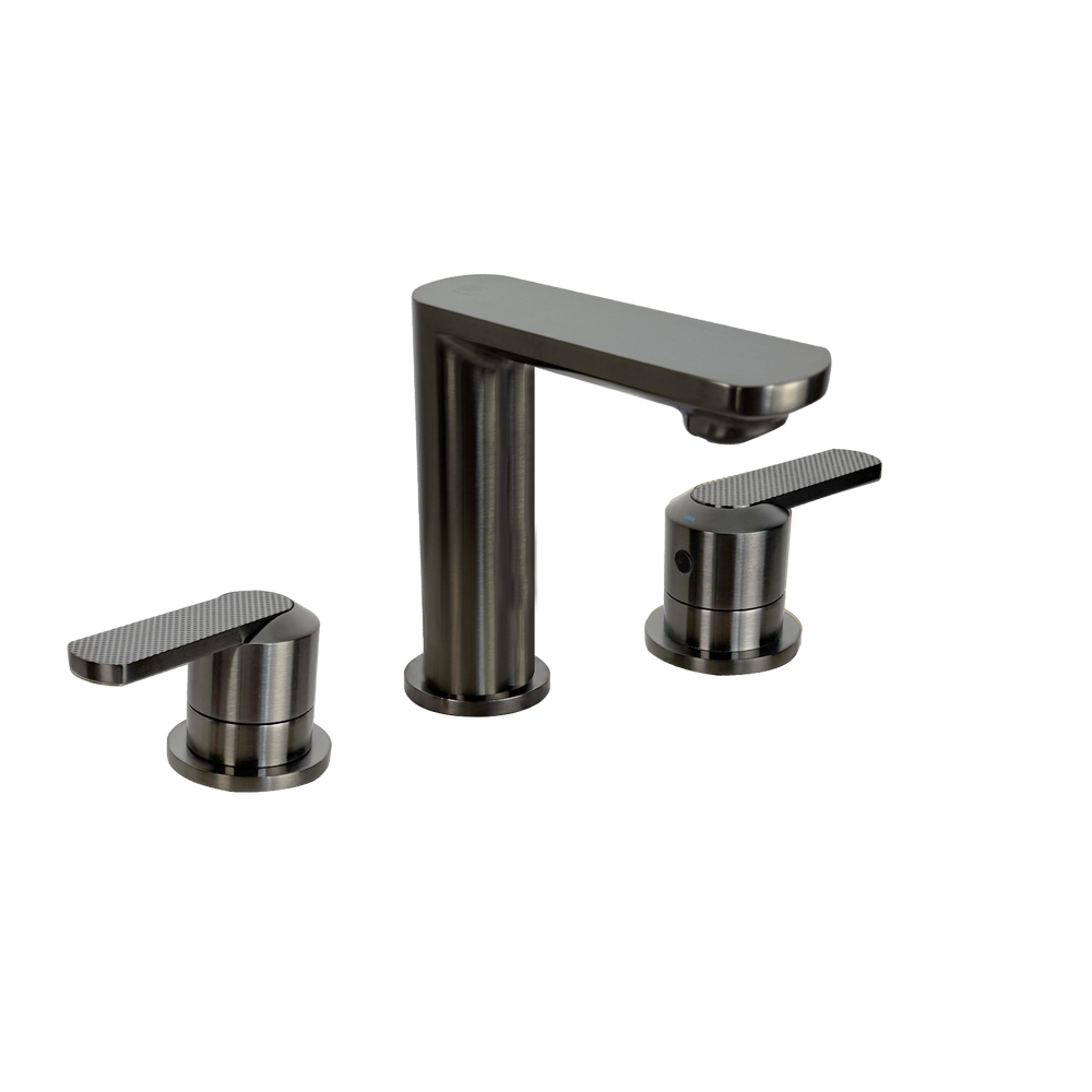 JTP NEO 3 Hole Deck Mounted Basin Mixer in Brushed Black
