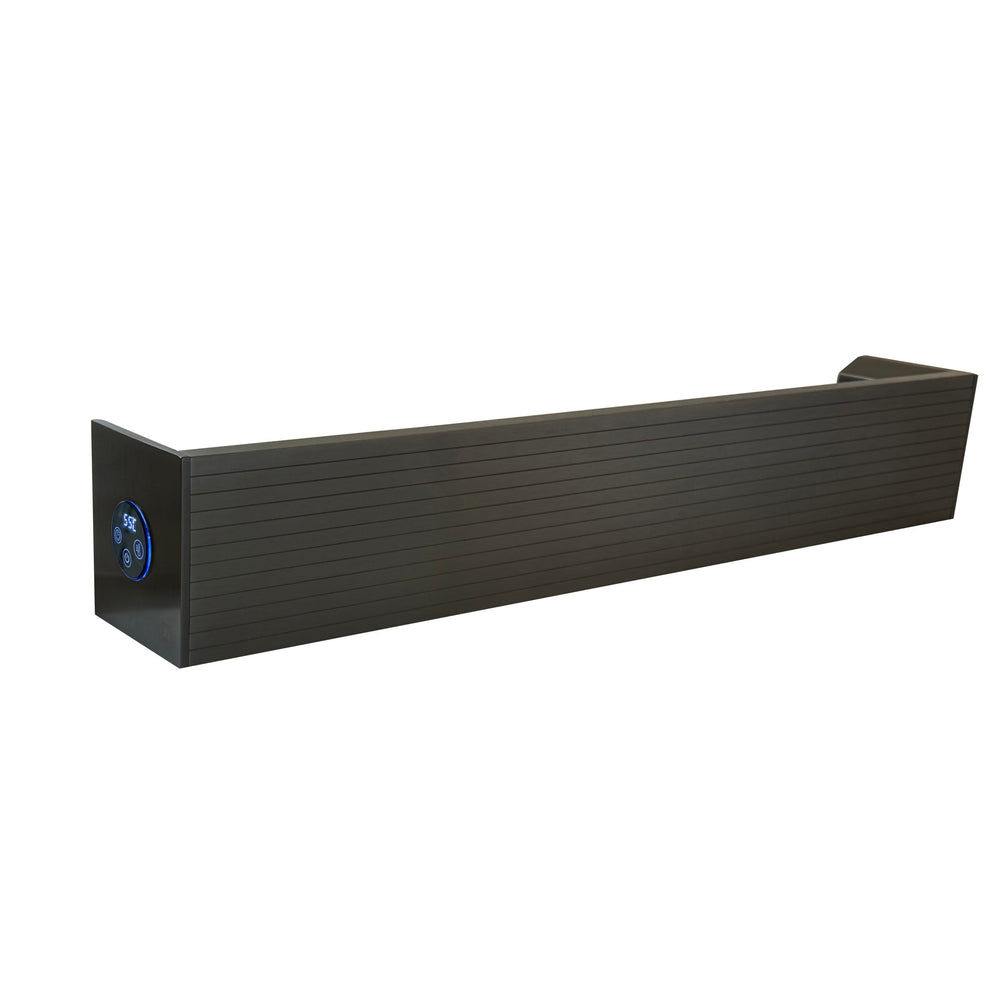 JTP Noa Fluted Electric Towel Rail 600mm in Brushed Bronze