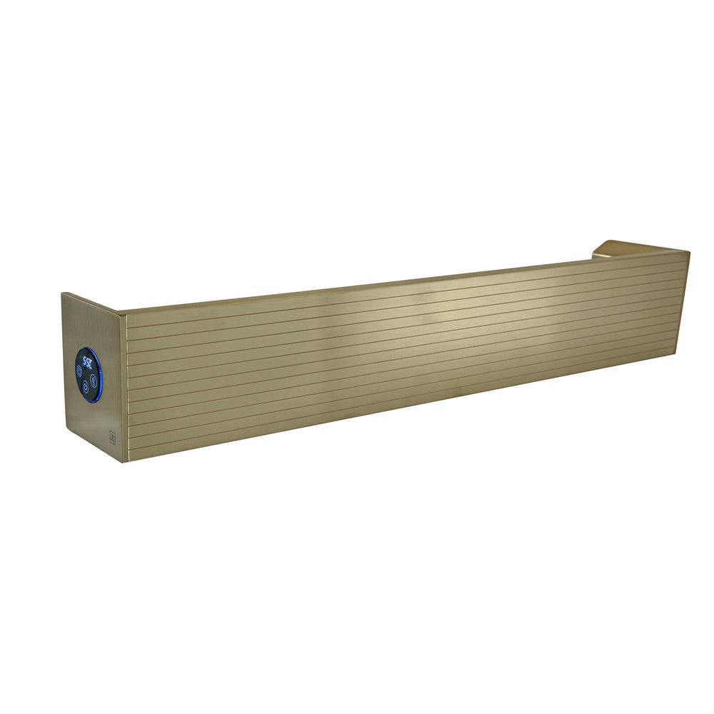 JTP Noa Fluted Electric Towel Rail 600mm in Brushed Bronze