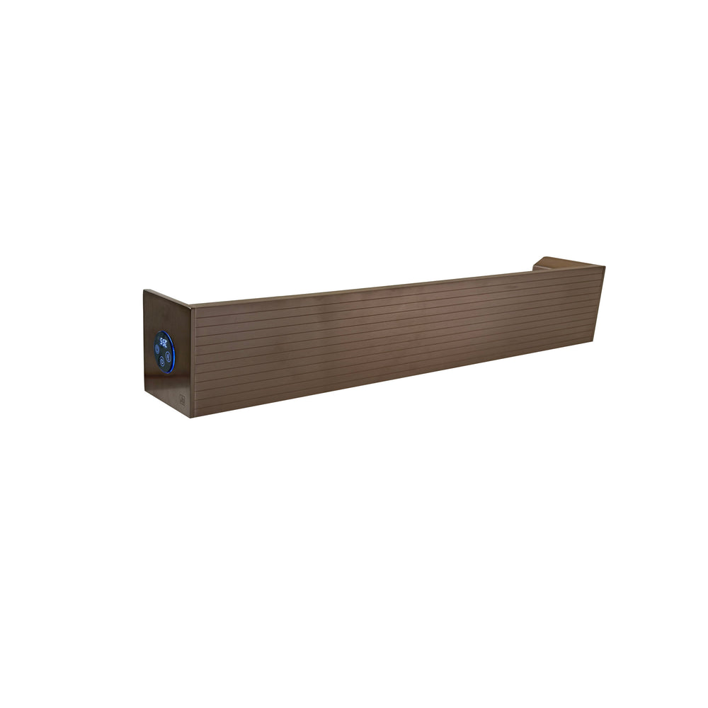 JTP Noa Fluted Electric Towel Rail 600mm in Brushed Bronze