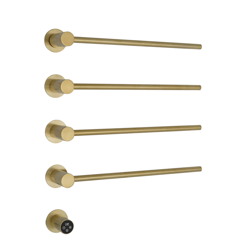 JTP Onyx Electric Towel Radiator 536 x 610mm in Brushed Brass