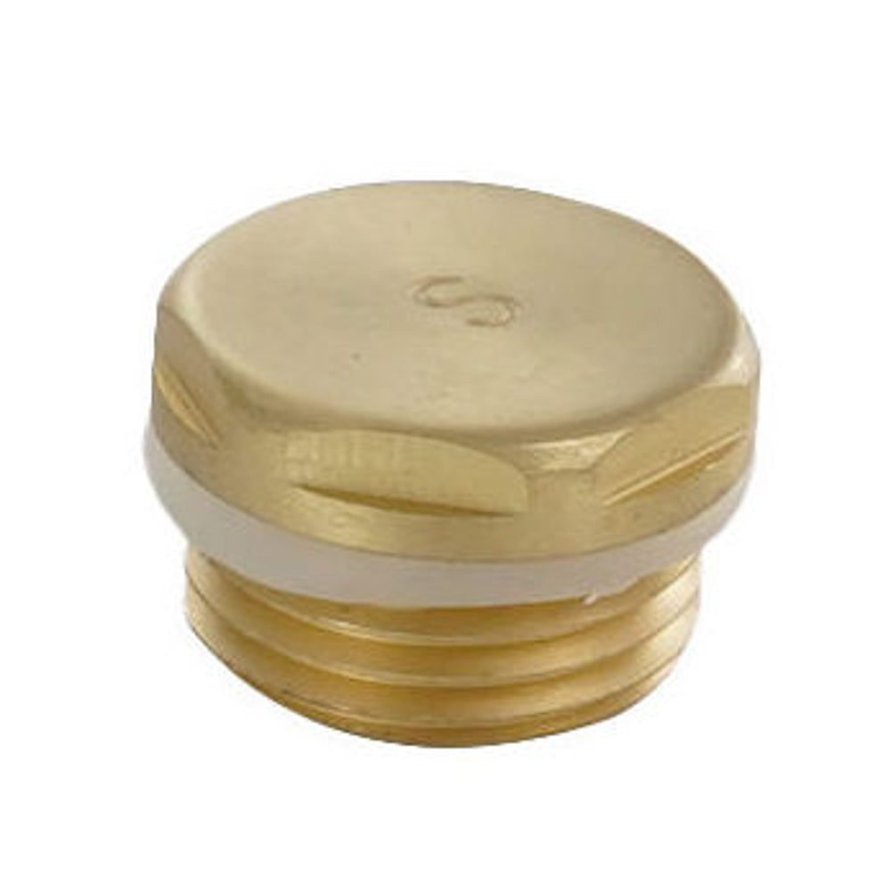 JTP Radiator Blanking Plug in Brushed Brass