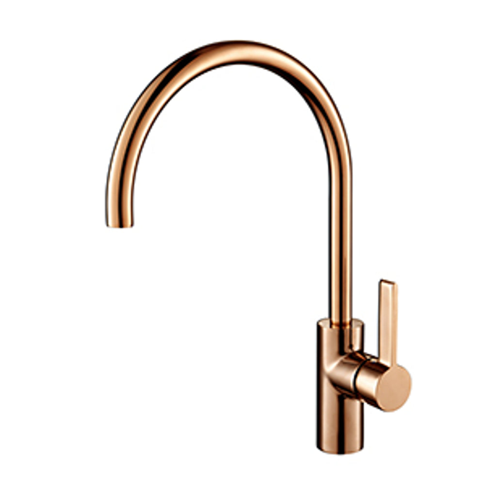 JTP VOS Single Lever Kitchen Sink Mixer in Rose Gold