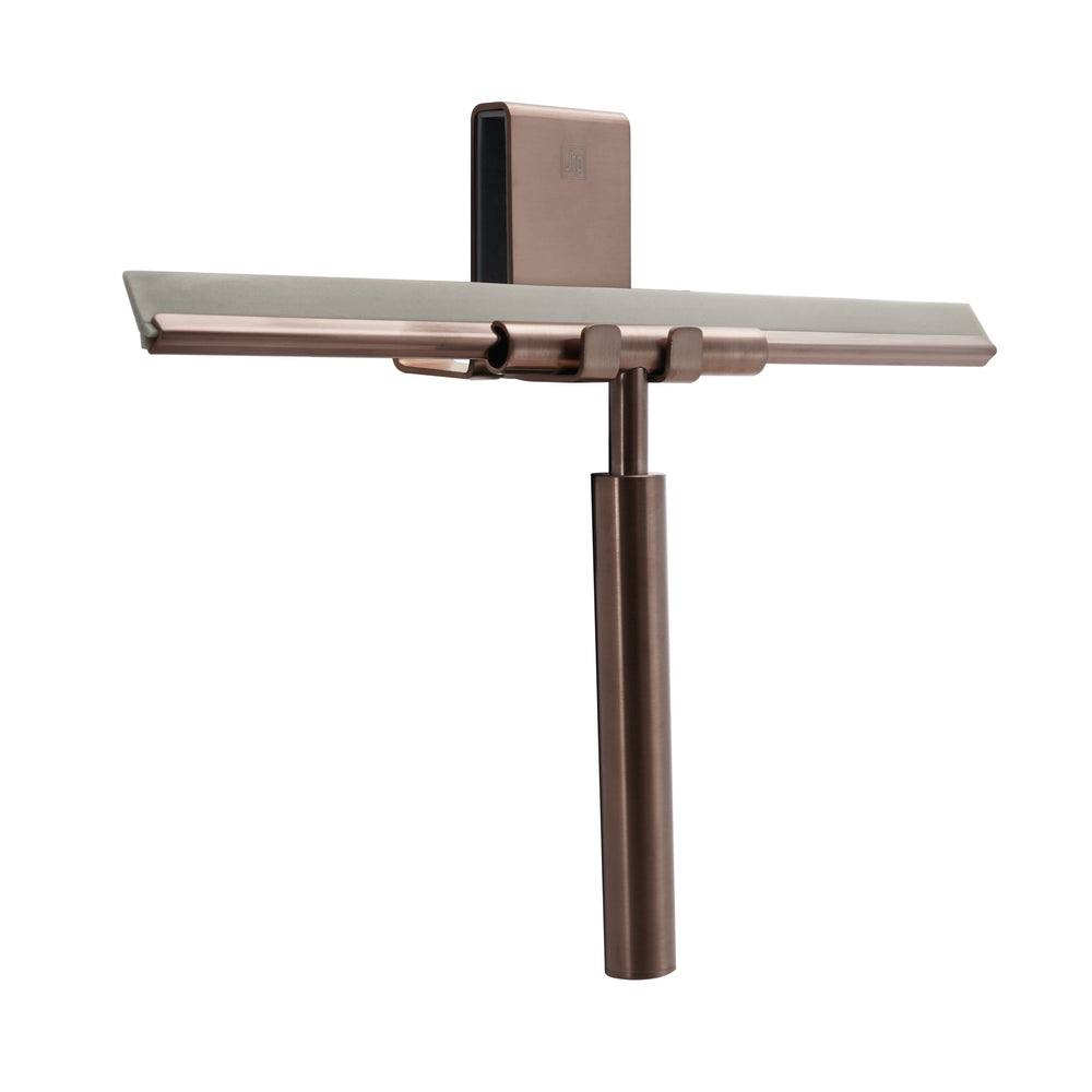 JTP Shower Squeegee with Double Sided Hook in Brushed Bronze
