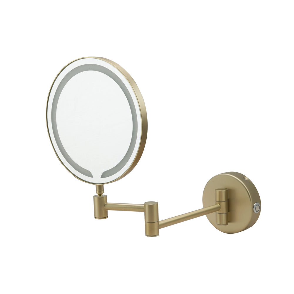 JTP Zoom Makeup Mirror 200mm in Brushed Brass