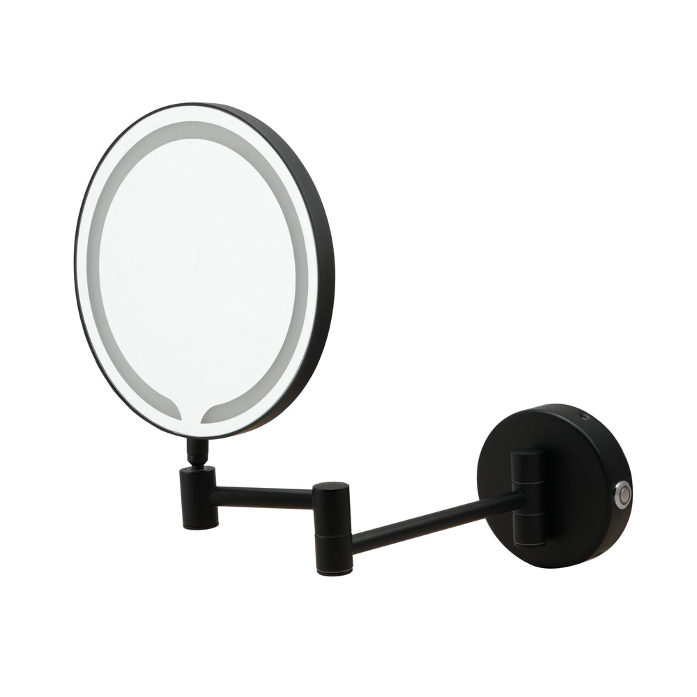 JTP Zoom Makeup Mirror 200mm in Matt Black
