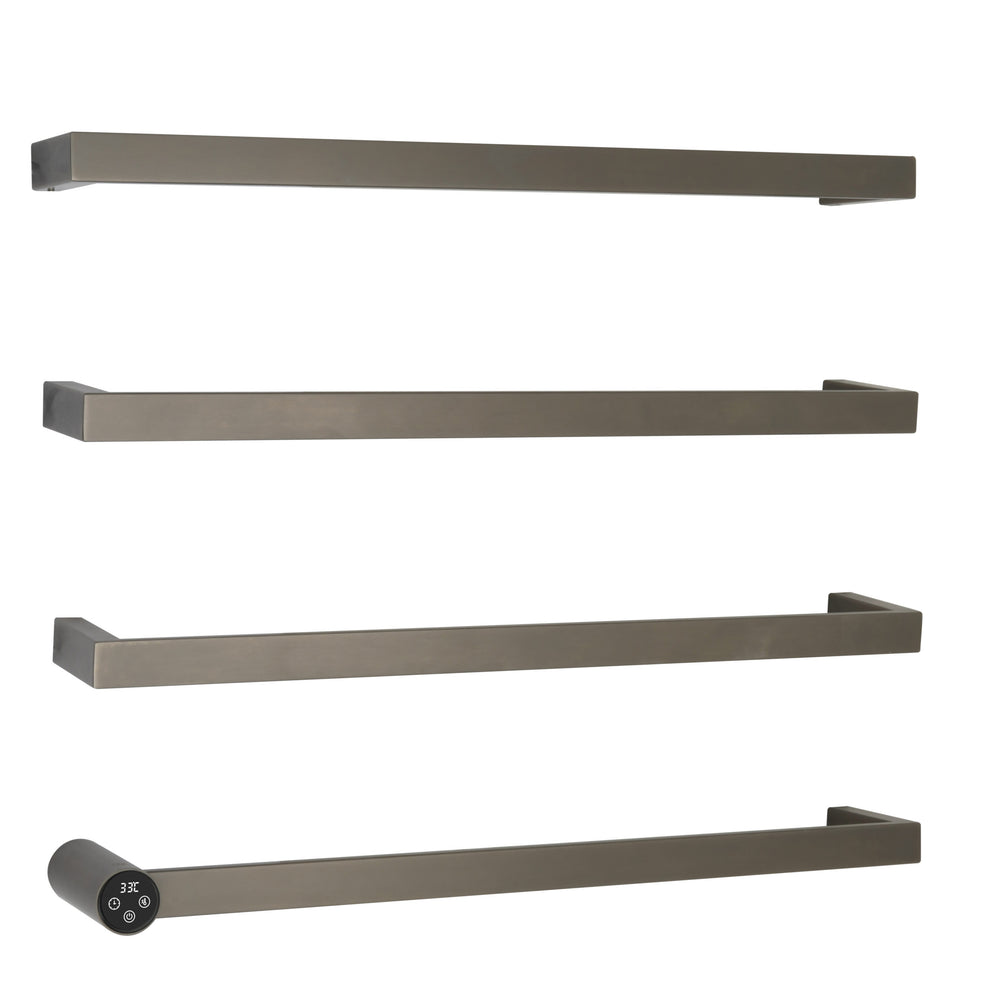 JTP Zyon Electric Towel Radiator 630 x 486mm in Brushed Black