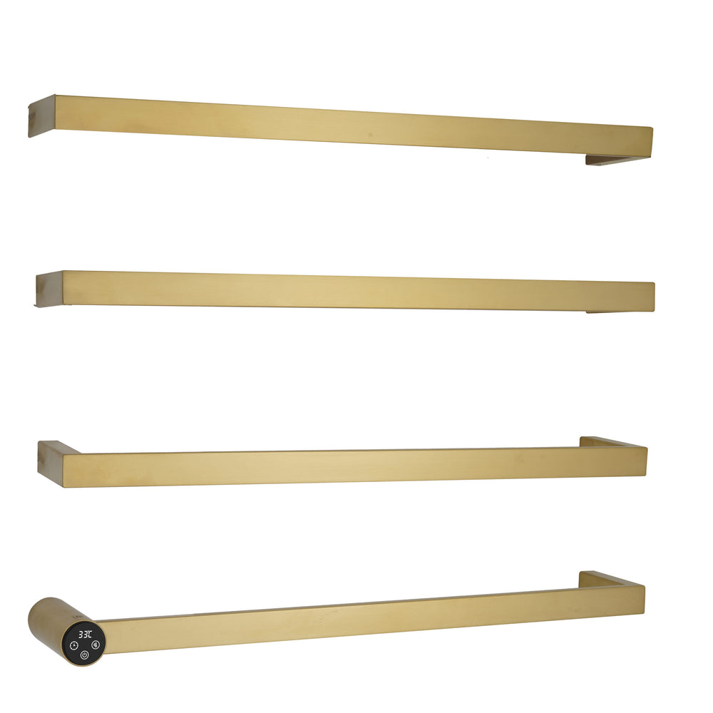 JTP Zyon Electric Towel Radiator 630 x 486mm in Brushed Brass