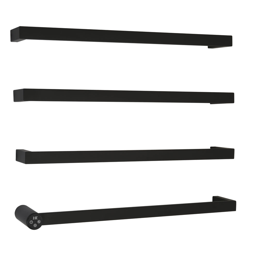 JTP Zyon Electric Towel Radiator 630 x 486mm in Matt Black