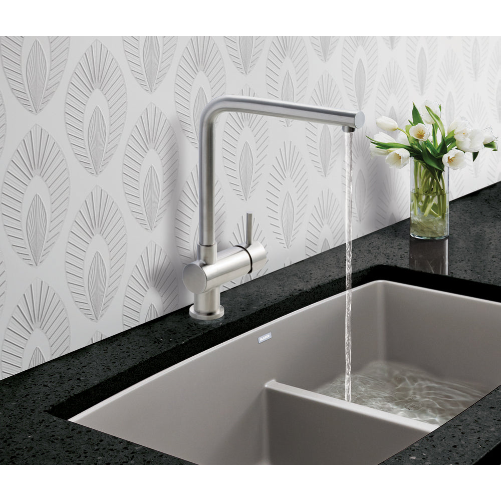 JTP INOX Mono Single Lever Kitchen Sink Mixer with Swivel Spout in Stainless Steel