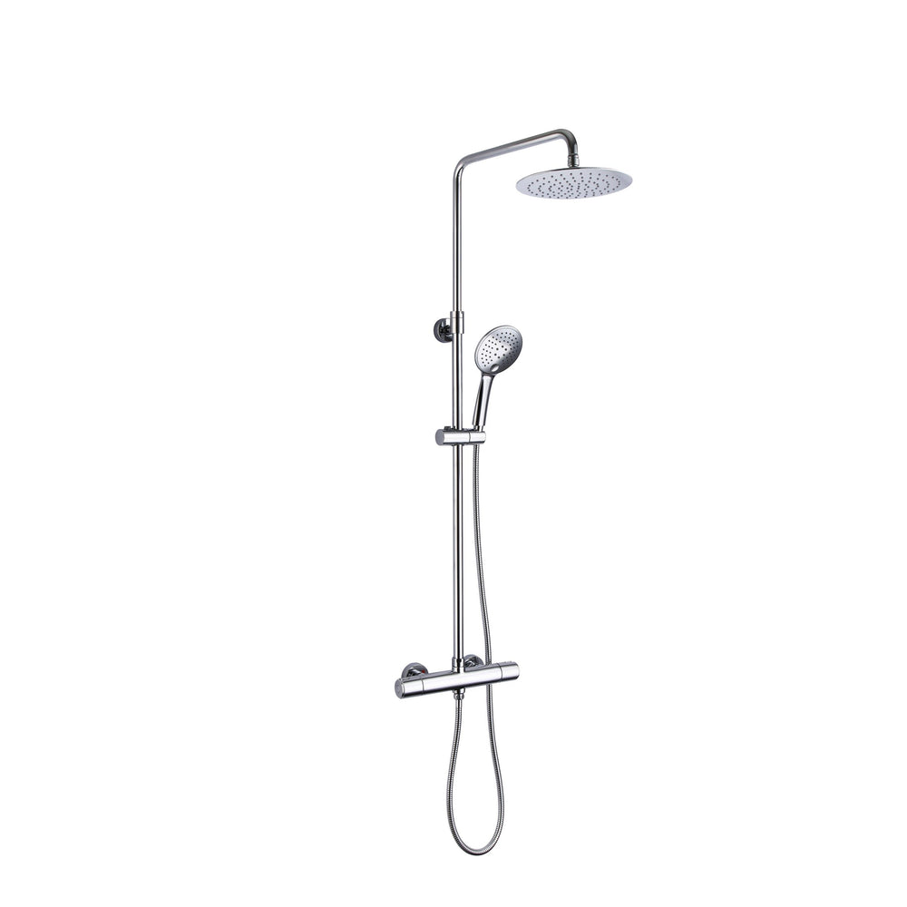 JTP VOS Cool Touch Thermostatic Bar Valve, 2 Outlet, with Adjustable Riser and Kit in Chrome