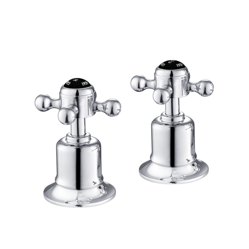 JTP Grosvenor Cross Deck Panel Valves 3/4" in Chrome with Black Indices