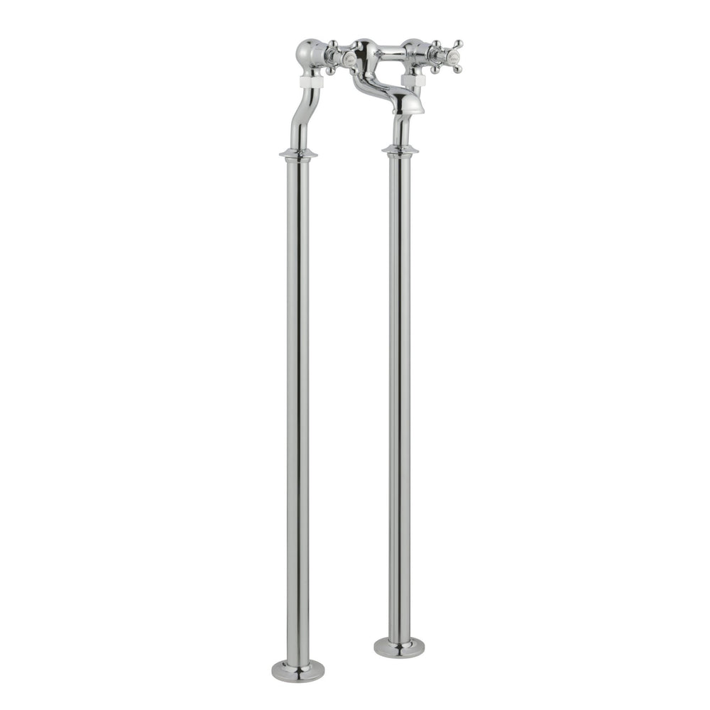 JTP Grosvenor Cross Freestanding Bath Filler in Chrome