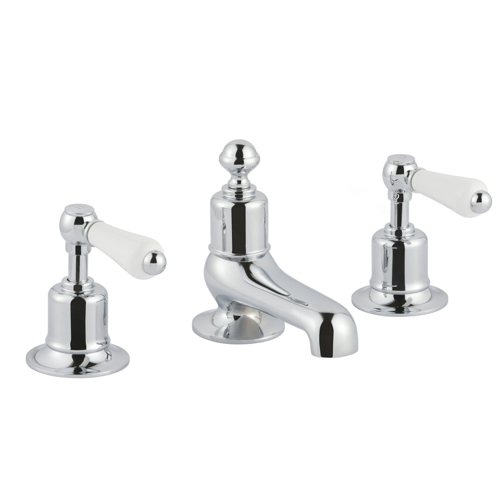 JTP Grosvenor Lever 3 Hole Deck Mounted Basin Mixer in Chrome