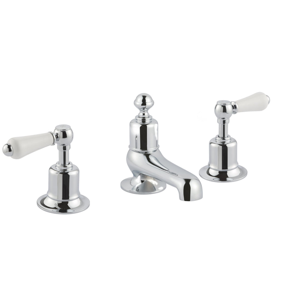JTP Grosvenor Lever 3 Hole Deck Mounted Bath Filler in Chrome