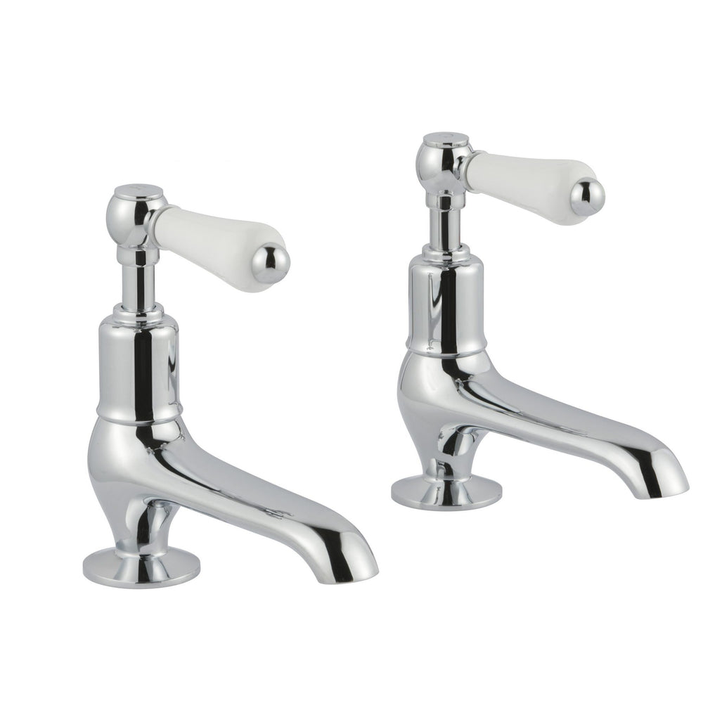 JTP Grosvenor Lever Long Nose Basin Taps in Chrome