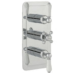 JTP Grosvenor Lever Thermostatic Concealed 3 Outlet Shower Valve, Vertical in Chrome