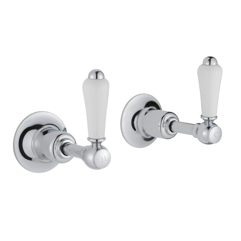 JTP Grosvenor Lever Wall Valves 1/2" in Chrome