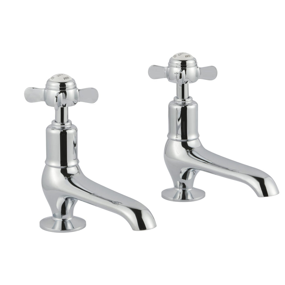 JTP Grosvenor Pinch Long Nose Basin Taps in Chrome
