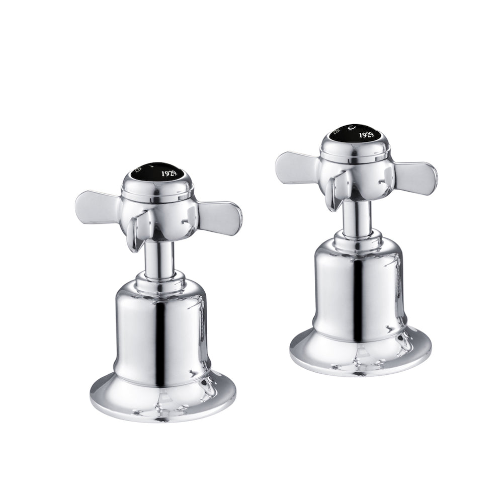 JTP Grosvenor Pinch Deck Panel Valves 3/4" in Chrome with Black Indices