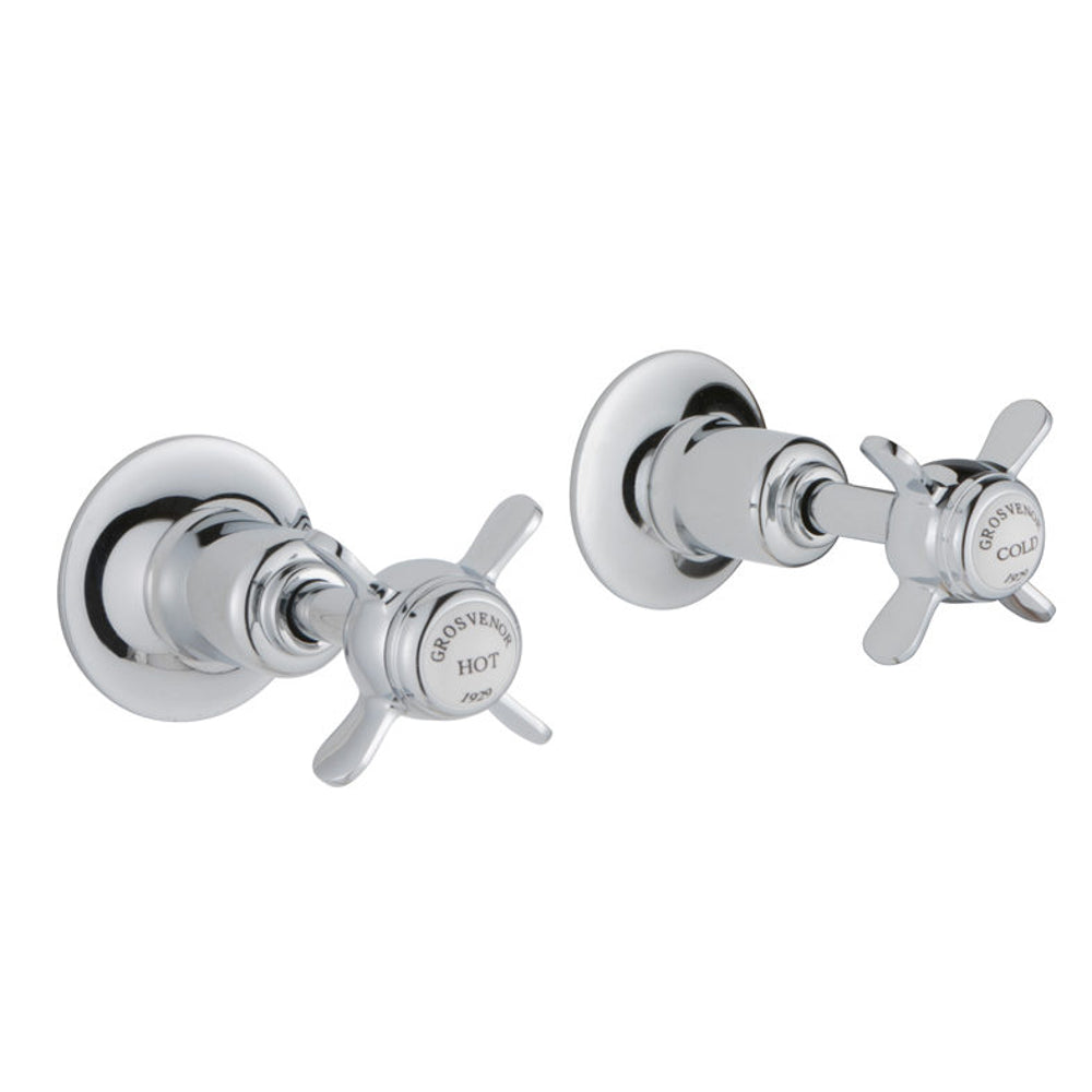 JTP Grosvenor Pinch Wall Valves 1/2" in Chrome
